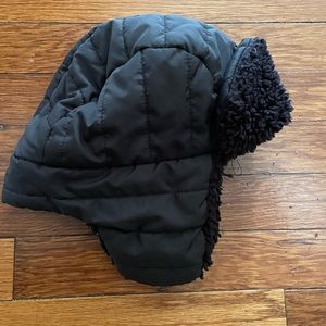 Old navy boys black trapper hat ear flaps XL
